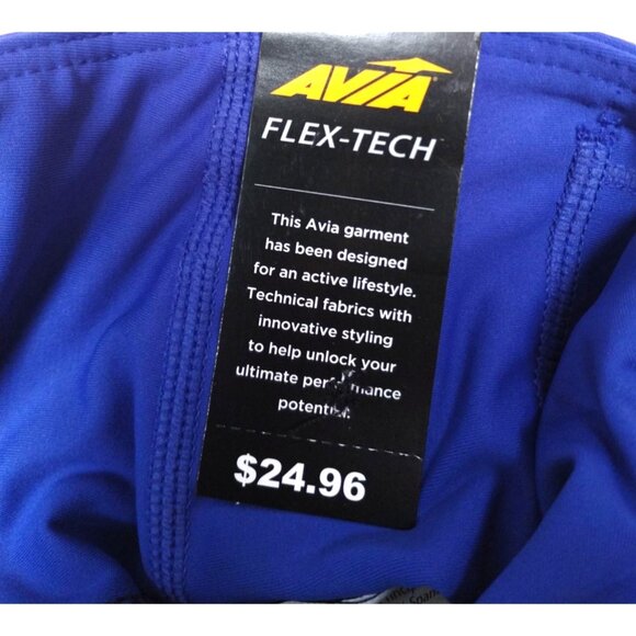 Avia Womens Flex-Tech Crop Leggings Blue/Orange Size Small 4-6 High Compression - Picture 5 of 12